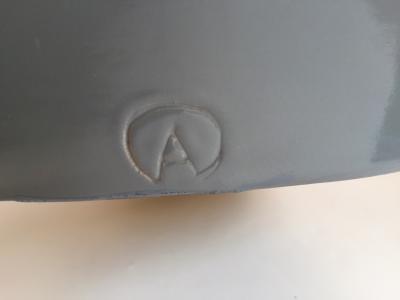 Antonio Cagianelli Contemporary Stool Skull in Grey Ceramic by Antonio Cagianelli