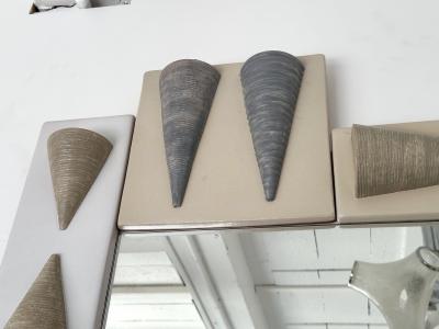 Antonio Cagianelli Large Contemporary Cone Ceramic Mirror by Antonio Cagianelli Italy