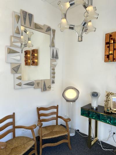 Antonio Cagianelli Large Contemporary Cone Ceramic Mirror by Antonio Cagianelli Italy