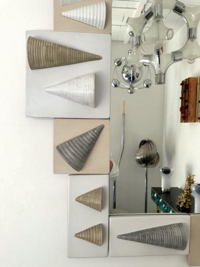 Antonio Cagianelli Large Contemporary Cone Ceramic Mirror by Antonio Cagianelli Italy