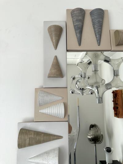 Antonio Cagianelli Large Contemporary Cone Ceramic Mirror by Antonio Cagianelli Italy