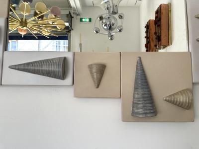 Antonio Cagianelli Large Contemporary Cone Ceramic Mirror by Antonio Cagianelli Italy