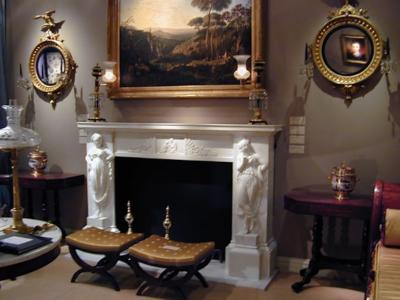 Antonio Canova Figural Marble Mantelpiece