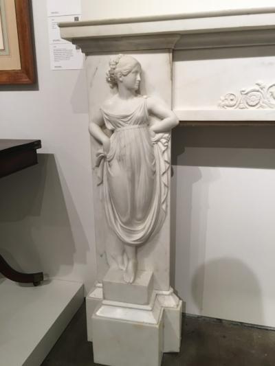 Antonio Canova Figural Marble Mantelpiece
