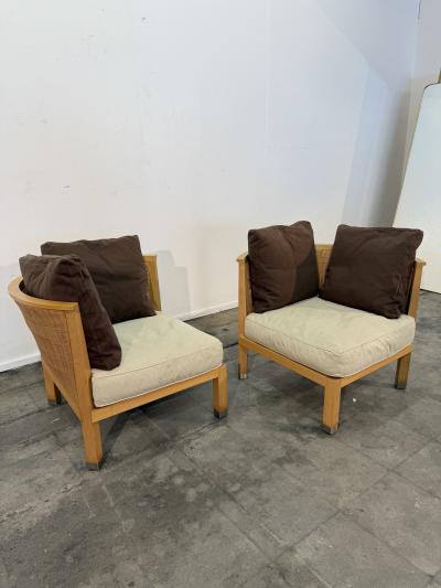 Antonio Citterio Pair of Mozart Lounge Chairs by Antonio Citterio for Flexform Italy