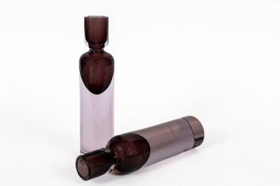 Antonio Da Ros Pair of Modernist Murano Glass Candle Holders By Antonio Da Ros 1960