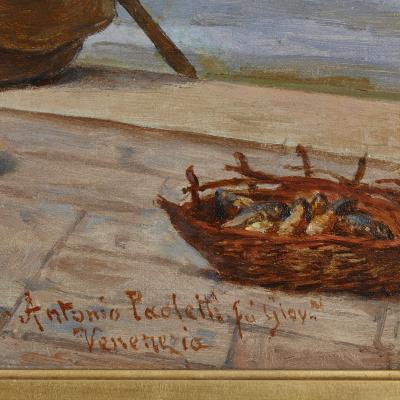 Antonio Ermolao Paoletti Large Italian genre painting by Antonio Ermolao Paoletti