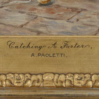 Antonio Ermolao Paoletti Large Italian genre painting by Antonio Ermolao Paoletti