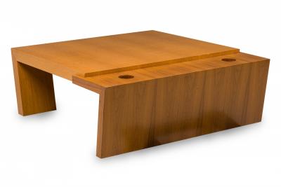 Antonio Fortuna Contemporary American Walnut Mahogany Coffee Table with Orbs