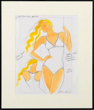 Antonio Lopez Fantastic Set of Five Fashion Illustrations by Antonio Lopez
