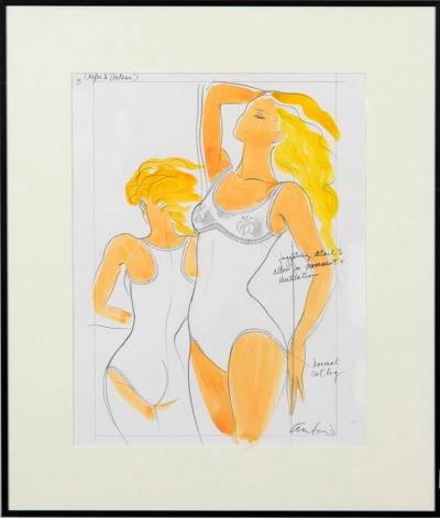 Antonio Lopez Fantastic Set of Five Fashion Illustrations by Antonio Lopez