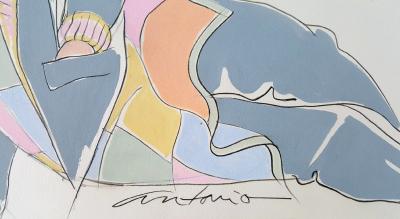 Antonio Lopez Fashion Illustration for High Fashion Magazine Vogue or Marie Claire 