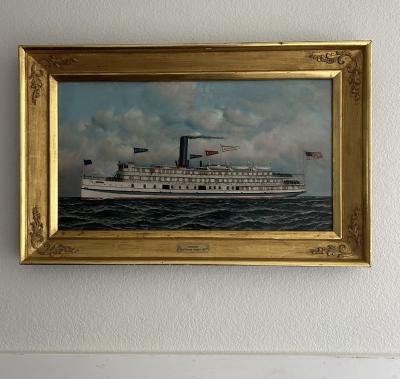 Antonio Nicolo Gasparo Jacobsen The steamship Concord signed A Jacobsen lower right