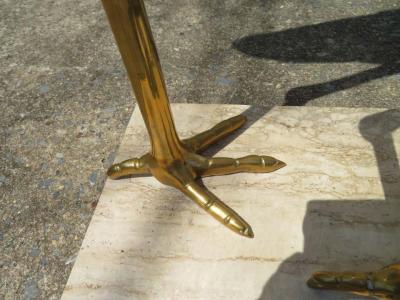 Antonio Pavia Magnificent Pair of Large Italian Antonio Pavia Style Egrets Cranes Travertine