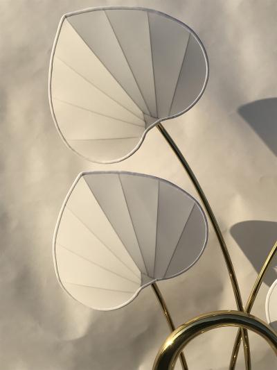 Antonio Pavia Pair of Seated Brass Egret Flamingo Floor Lamps by Antonio Pavia