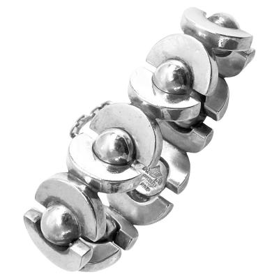 Antonio Pineda Anto io Pineda 970 std Silver Mid Century Modernist Bracelet C 1970