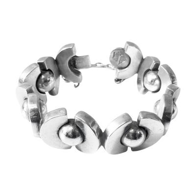 Antonio Pineda Anto io Pineda 970 std Silver Mid Century Modernist Bracelet C 1970