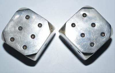 Antonio Pineda Dice Salt and Peppers Sterling Silver Taxco