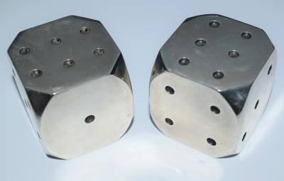 Antonio Pineda Dice Salt and Peppers Sterling Silver Taxco