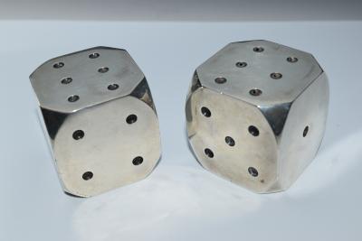 Antonio Pineda Dice Salt and Peppers Sterling Silver Taxco