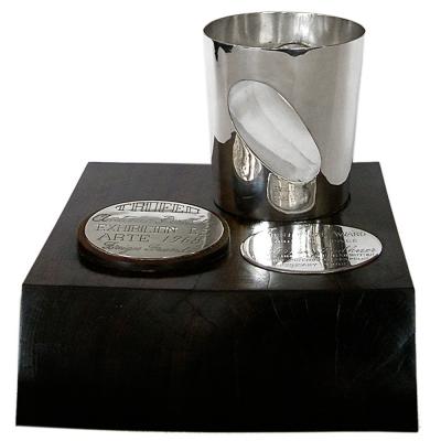 Antonio Pineda Unique Silver Ebony Trophy by Antonio Pineda 1968