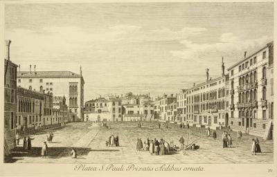 Antonio Visentini View of Venice Platea S Pauli Privatis Aedibus ornata plate no IV 