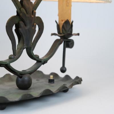 Antti Hakkarainen Antti Hakkarainen Wrought Iron Table Lamp 789 Taidetakamo A Hakkarainen 1930s