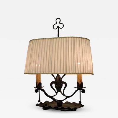 Antti Hakkarainen Antti Hakkarainen Wrought Iron Table Lamp 789 Taidetakamo A Hakkarainen 1930s