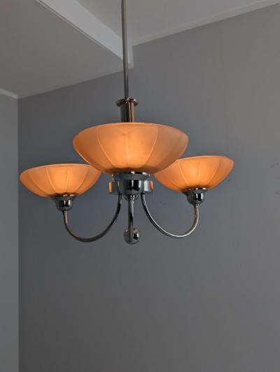 Antti Hakkarainen Delicate Pendant in Nickled Brass Glass 313 3 Antti Hakkarainen Finland 1930s