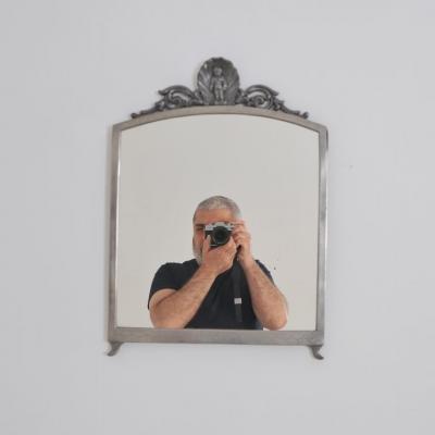Antti Hakkarainen Nordic Classicm Pewter Wall Mirror Taidetakomo A Hakkarainen 1930s