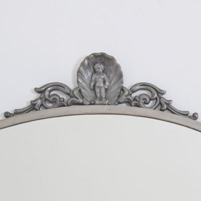 Antti Hakkarainen Nordic Classicm Pewter Wall Mirror Taidetakomo A Hakkarainen 1930s