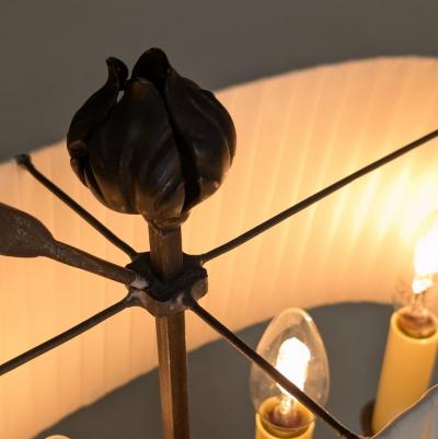 Antti Hakkarainen Sculptural Wrought Iron Table Lamp attr Taidetakamo Antti Hakkarainen 1920s