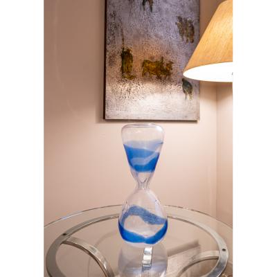 Anzolo Fuga Anzola Fuga Rare Bands Vase With Internal Glass Filament 1960s