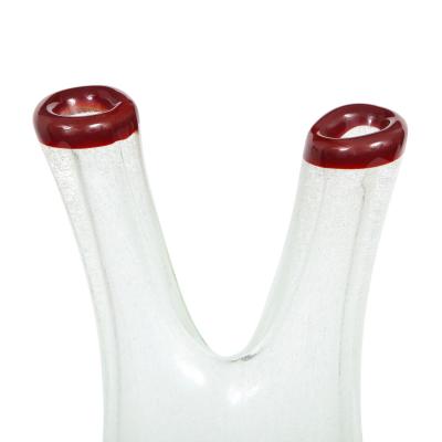 Anzolo Fuga Anzolo Fuga Colorful Pavone Vase with 2 Necks 1957 60