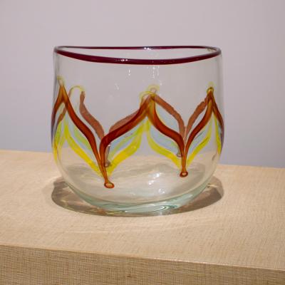 Anzolo Fuga Anzolo Fuga Hand Blown Glass Vase From The Pavone Series 1957 60