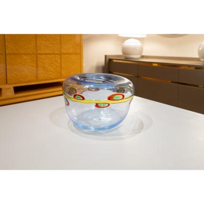 Anzolo Fuga Anzolo Fuga Large Hand Blown Murrine Incatenate Glass Vase 1960