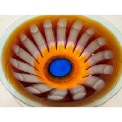 Anzolo Fuga Anzolo Fuga Rare Set of 11 Hand Blown Astrale Plates Bowls Early 1960s