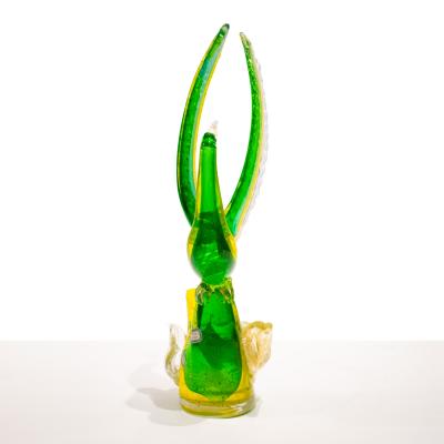 Anzolo Fuga Anzolo Fuga Rare and Important Large Hand Blown Glass Bird Sculpture Ca 1957