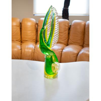 Anzolo Fuga Anzolo Fuga Rare and Important Large Hand Blown Glass Bird Sculpture Ca 1957