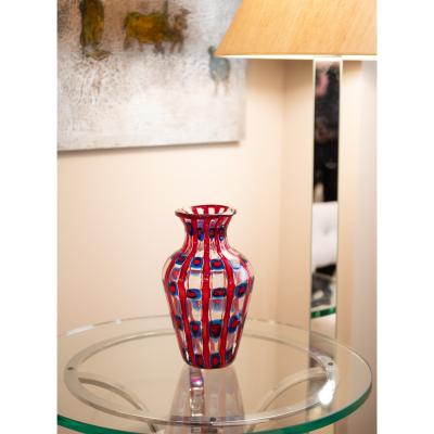 Anzolo Fuga Anzolo Fuga Transennati Vase with Unique Variation 1962