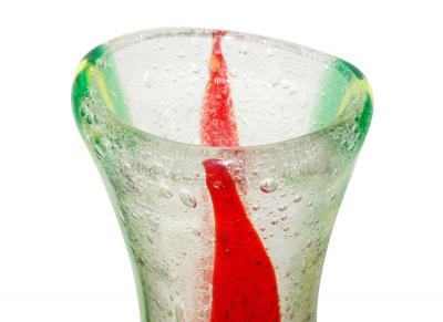 Anzolo Fuga Large Hand Blown Glass Vase By Anzolo Fuga 1950s