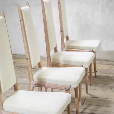 Apelli Varesio Apelli and Varesio Set of Six Wooden Chairs 50s