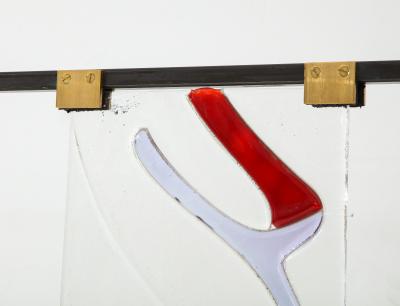 Arberto Toini Italian Murano glass screen by Alberto Toini