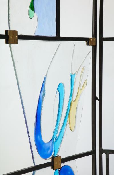 Arberto Toini Italian Murano glass screen by Alberto Toini