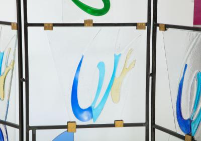 Arberto Toini Italian Murano glass screen by Alberto Toini