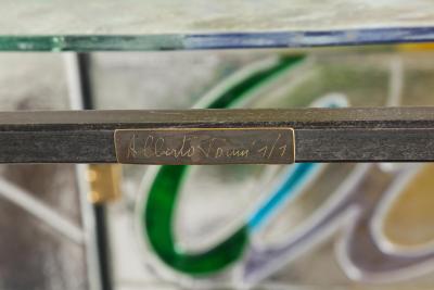 Arberto Toini Italian Murano glass screen by Alberto Toini