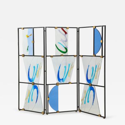 Arberto Toini Italian Murano glass screen by Alberto Toini