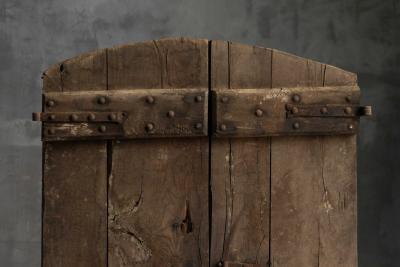 Arched Vernacular Wooden Door Hautes Alpes France 19th Century