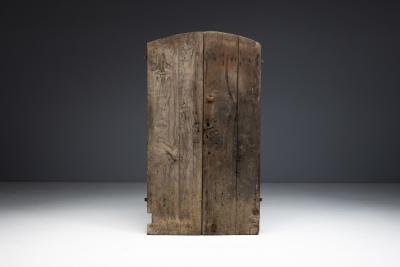 Arched Vernacular Wooden Door Hautes Alpes France 19th Century