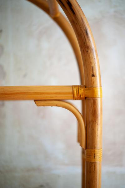 Arched bamboo bookcase 1970s